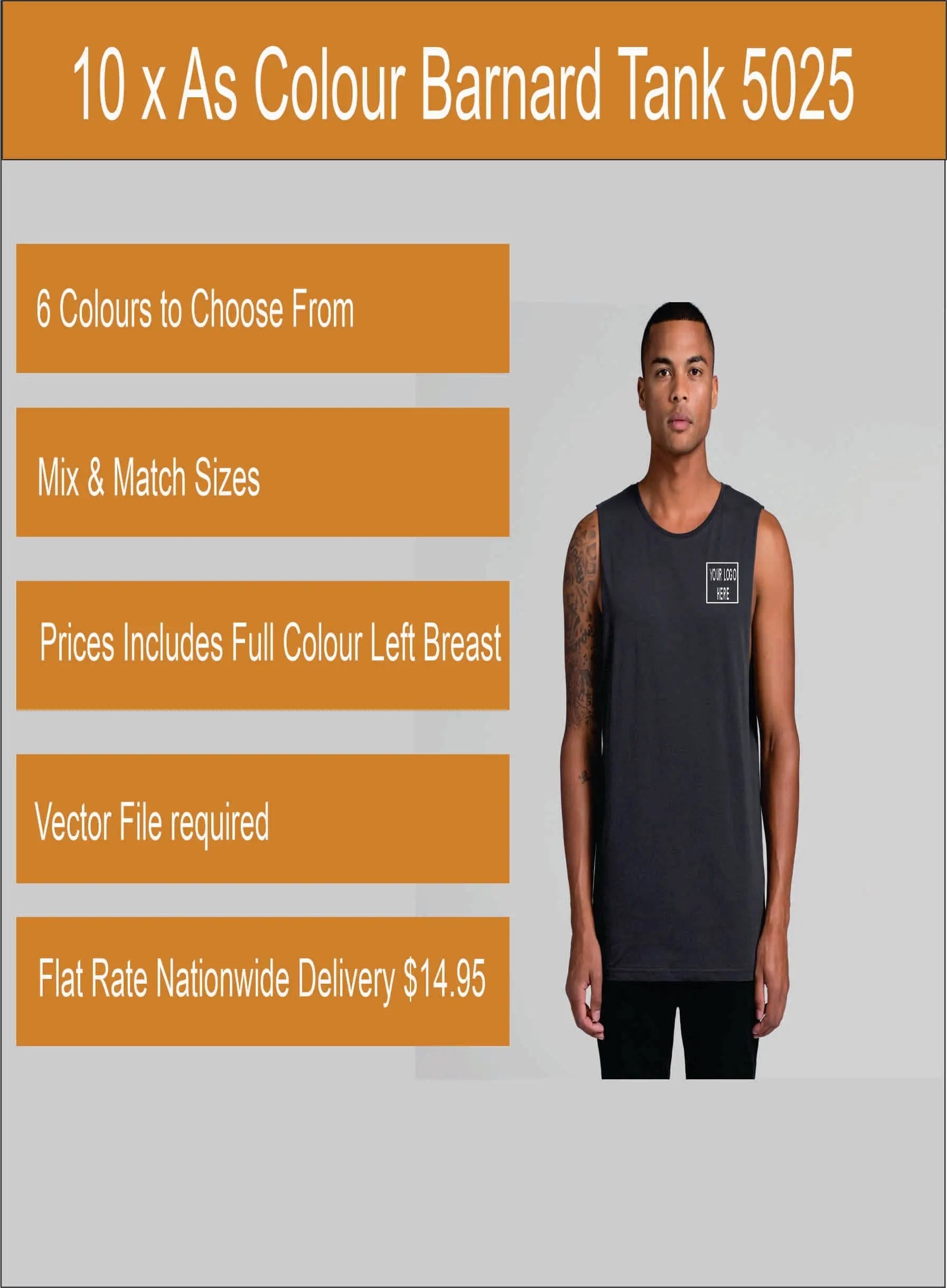 10 x As Colour Printed Barnard Tanks 5025 Printed Packs